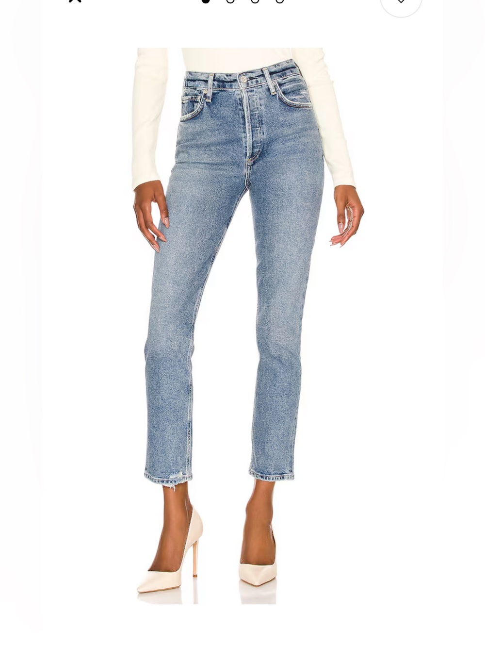 Citizens Of Humanity Light Blue High-Rise Straight Jeans